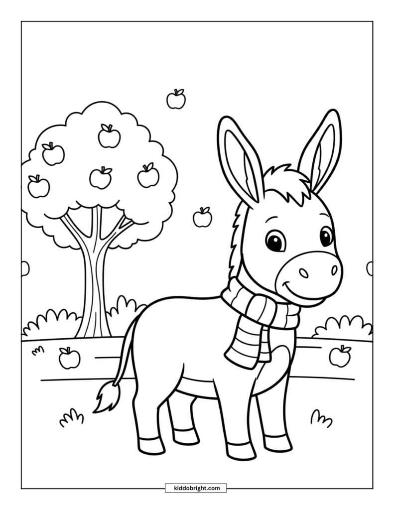 donkey coloring pages for kids free download