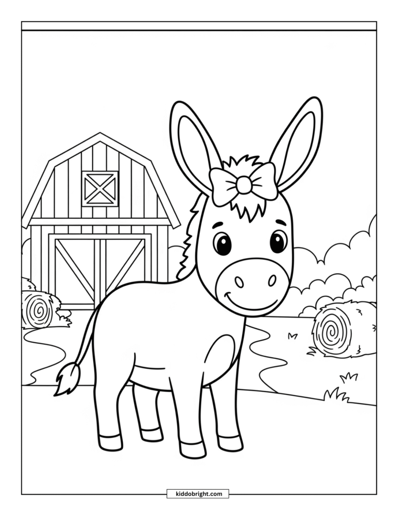 donkey coloring pages for kids free download