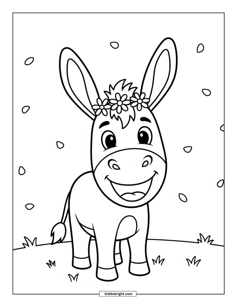 donkey coloring pages for kids free download