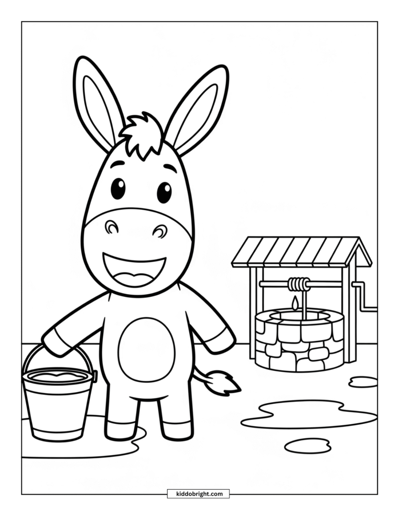 donkey coloring pages for kids free download