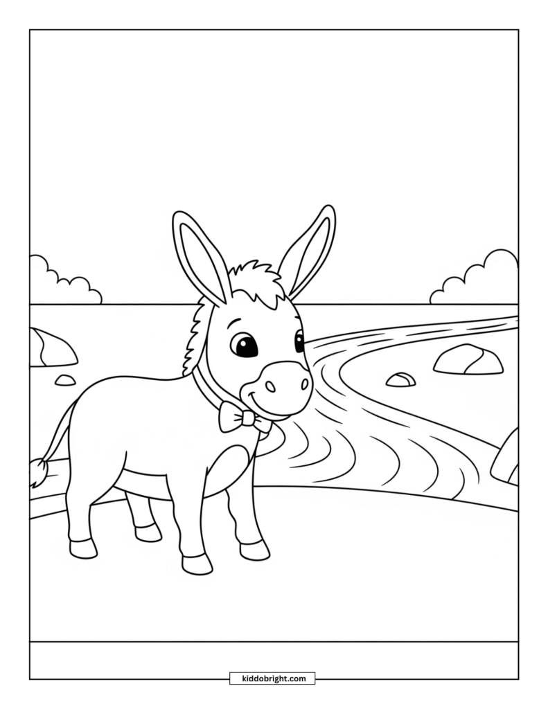 donkey coloring pages for kids free download