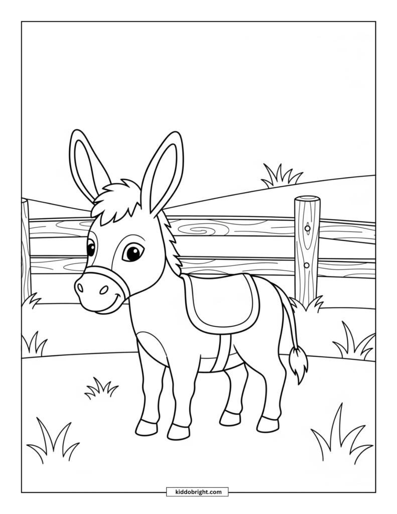 donkey coloring pages for kids free download