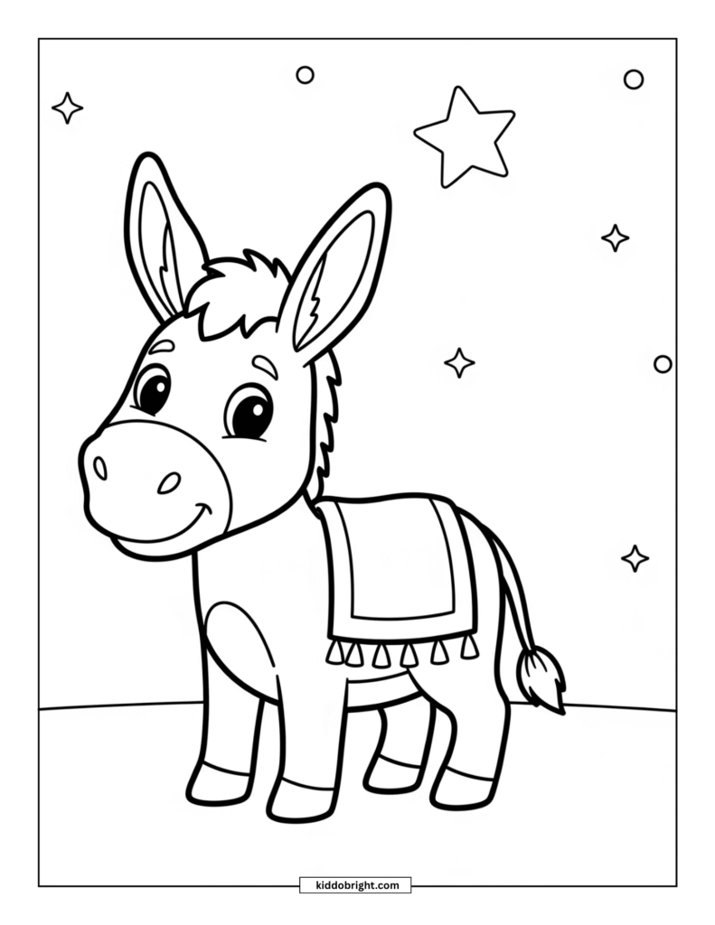donkey coloring pages for kids free download