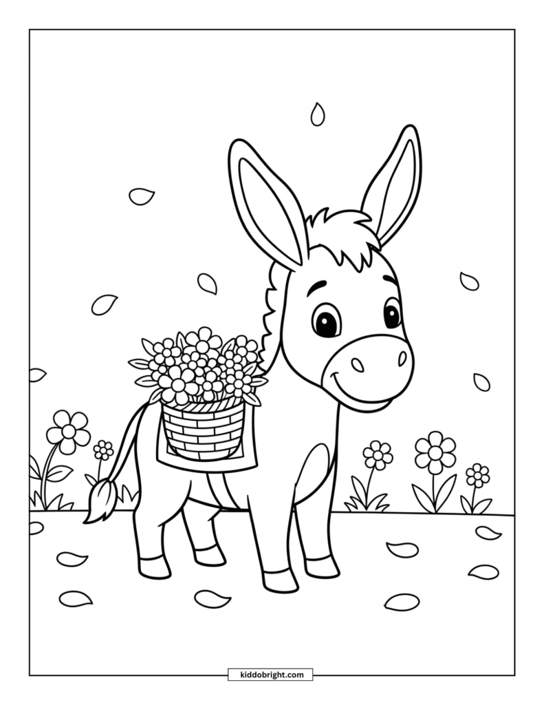 donkey coloring pages for kids free download