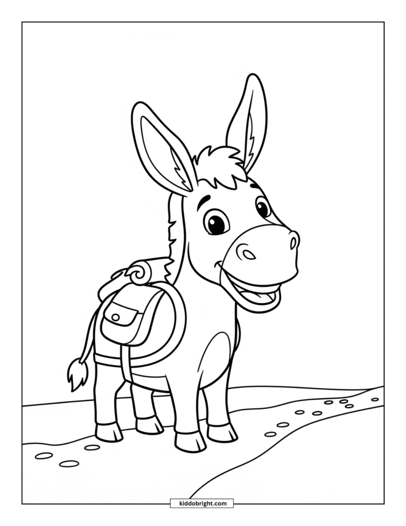 donkey coloring pages for kids free download