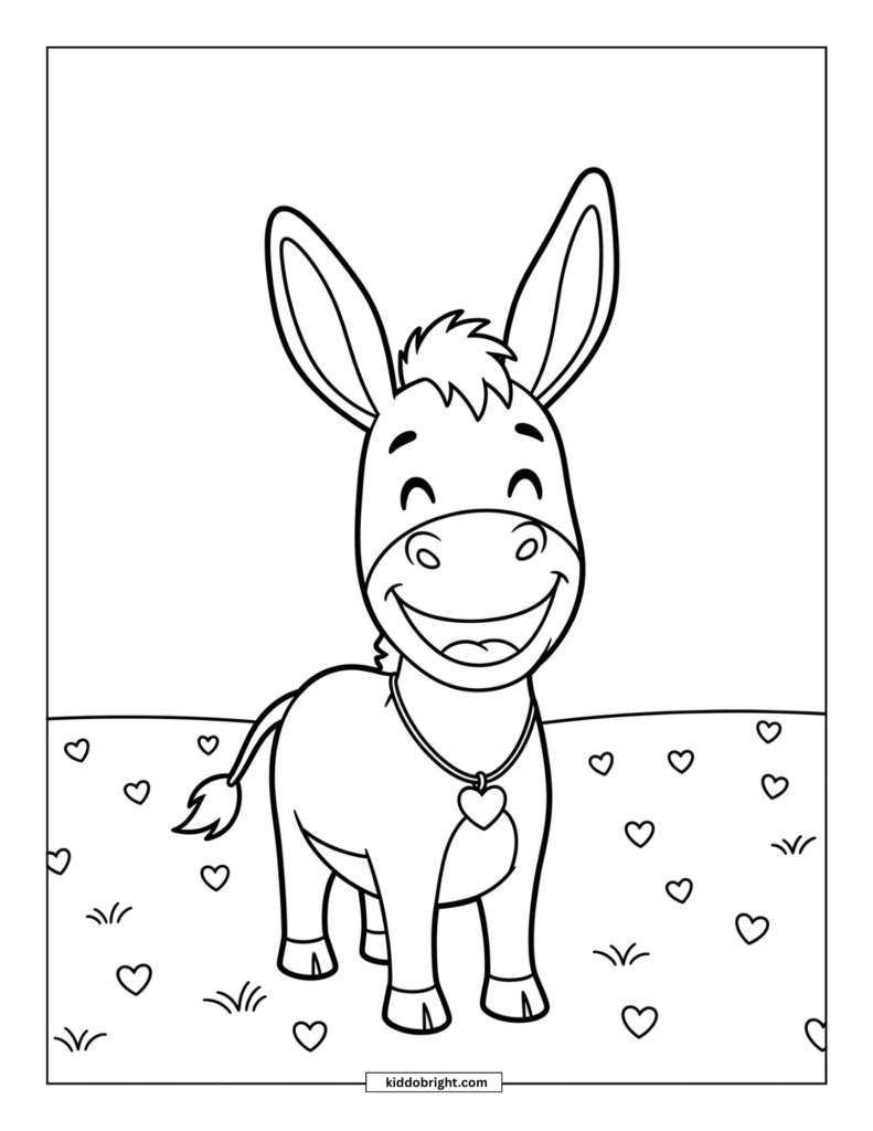 donkey coloring pages for kids free download