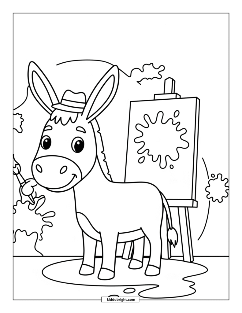 donkey coloring pages for kids free download