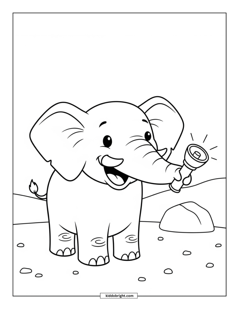 elephant coloring pages for kids free download
