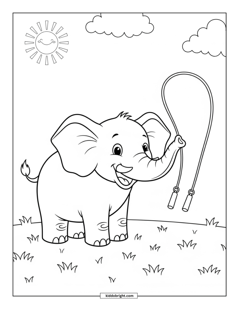 elephant coloring pages for kids free download