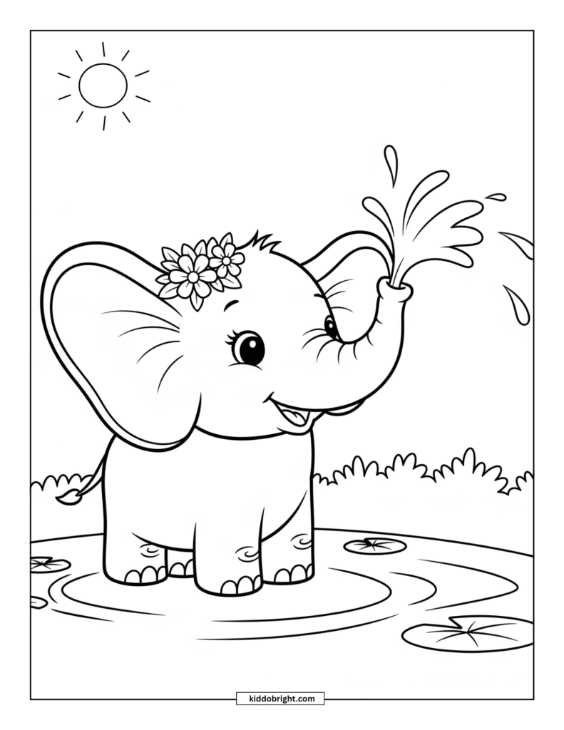 elephant coloring pages for kids free download