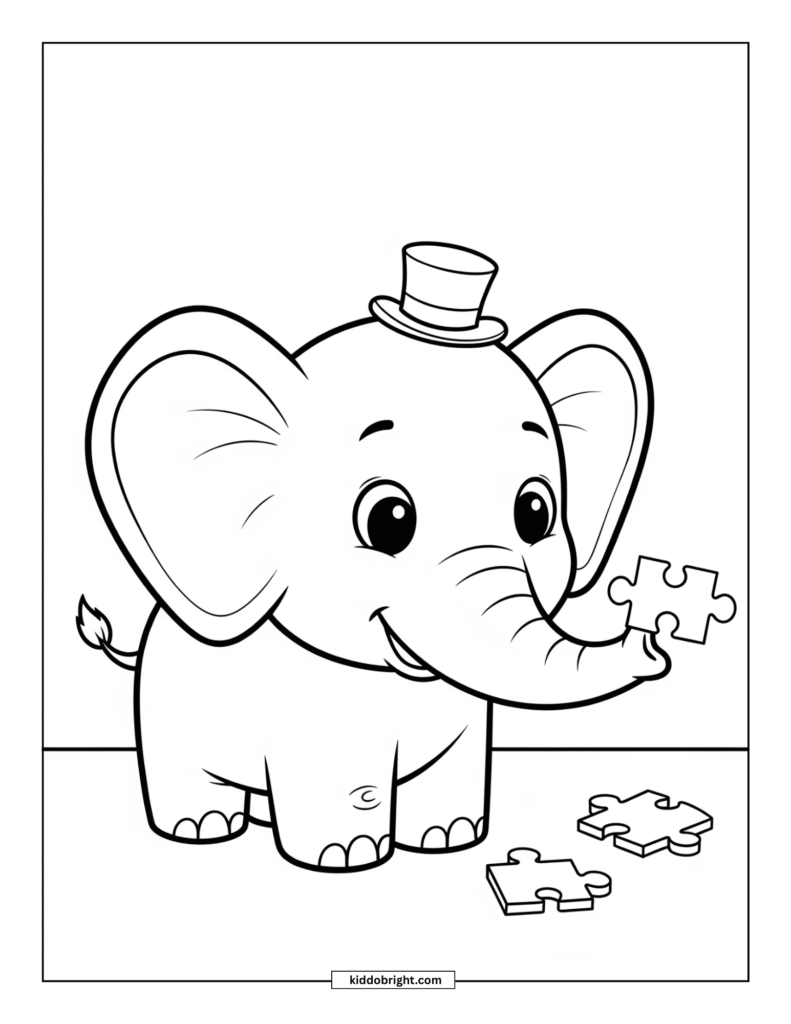 elephant coloring pages for kids free download