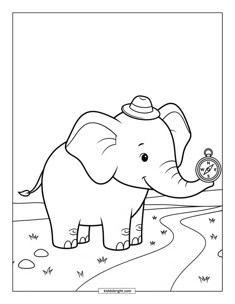 elephant coloring pages for kids free download