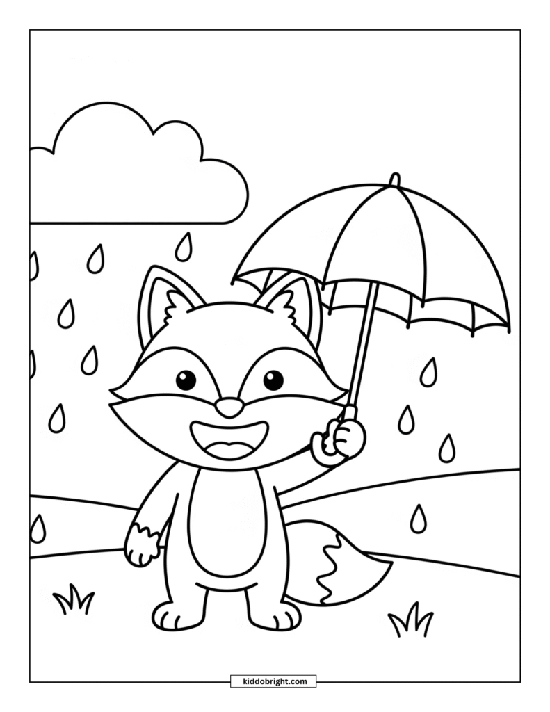 fox coloring pages for kids free download