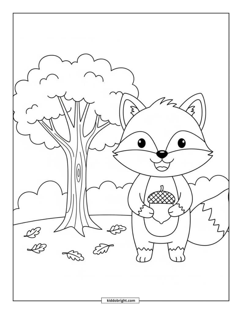 fox coloring pages for kids free download