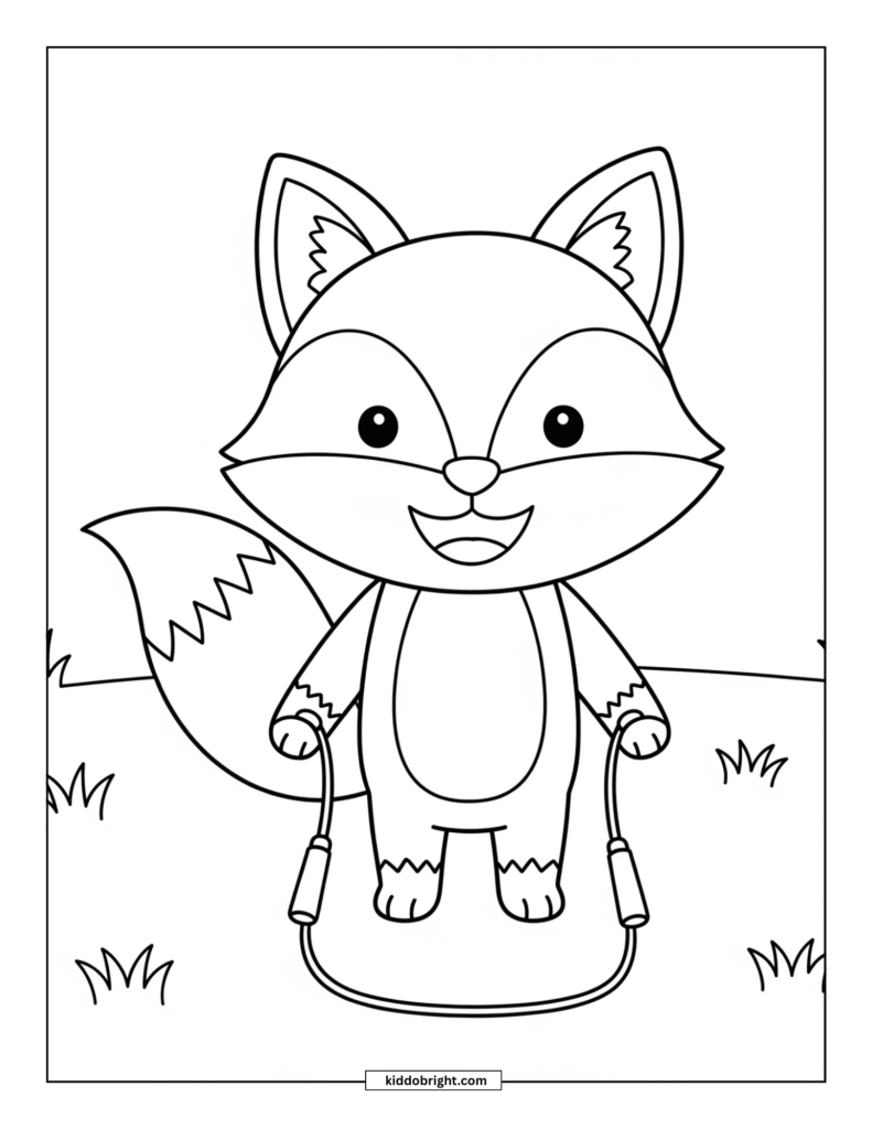 fox coloring pages for kids free download