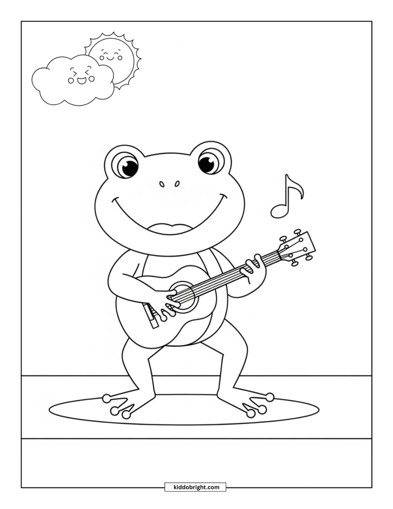 frog coloring pages for kids free download