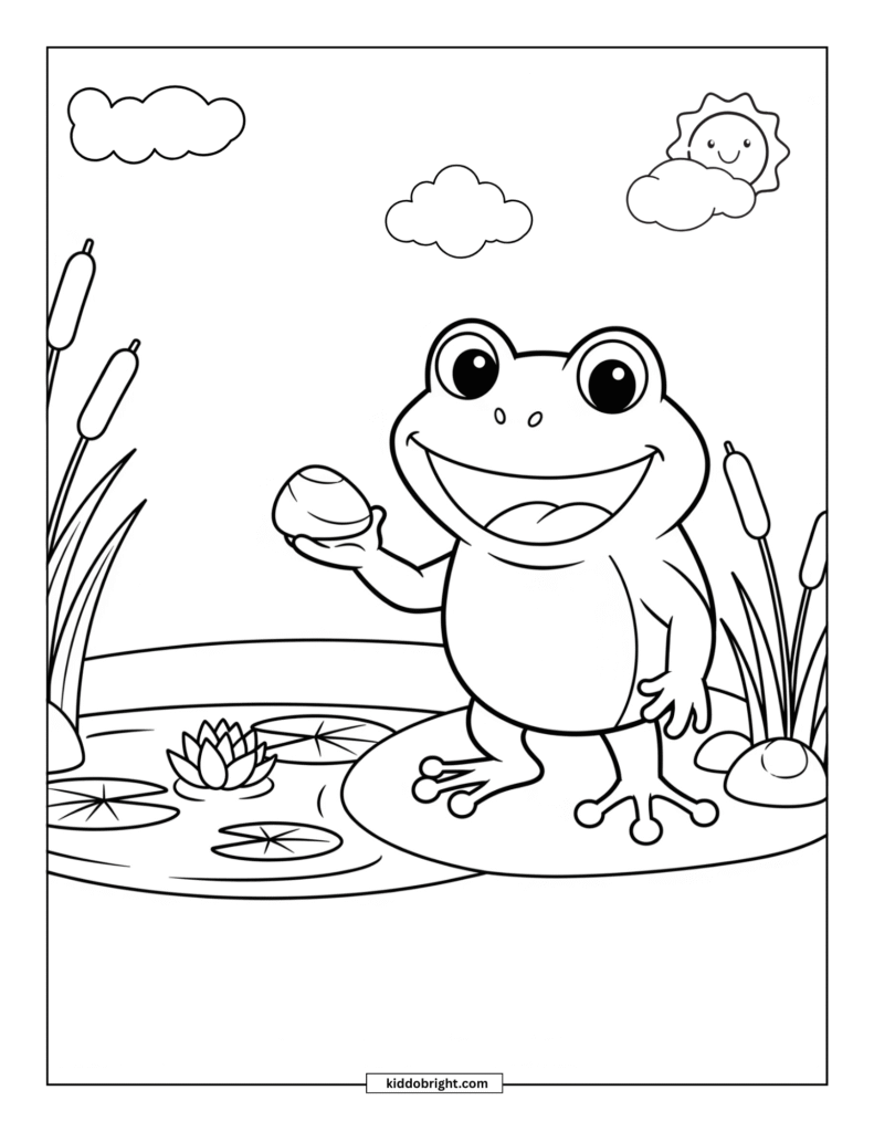 frog coloring pages for kids free download