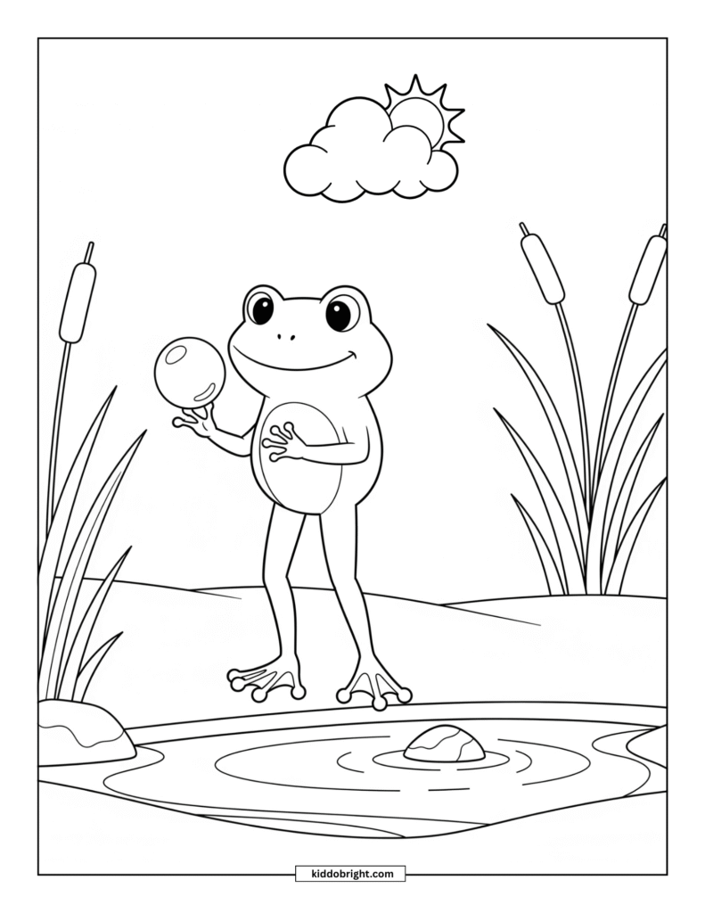 frog coloring pages for kids free download