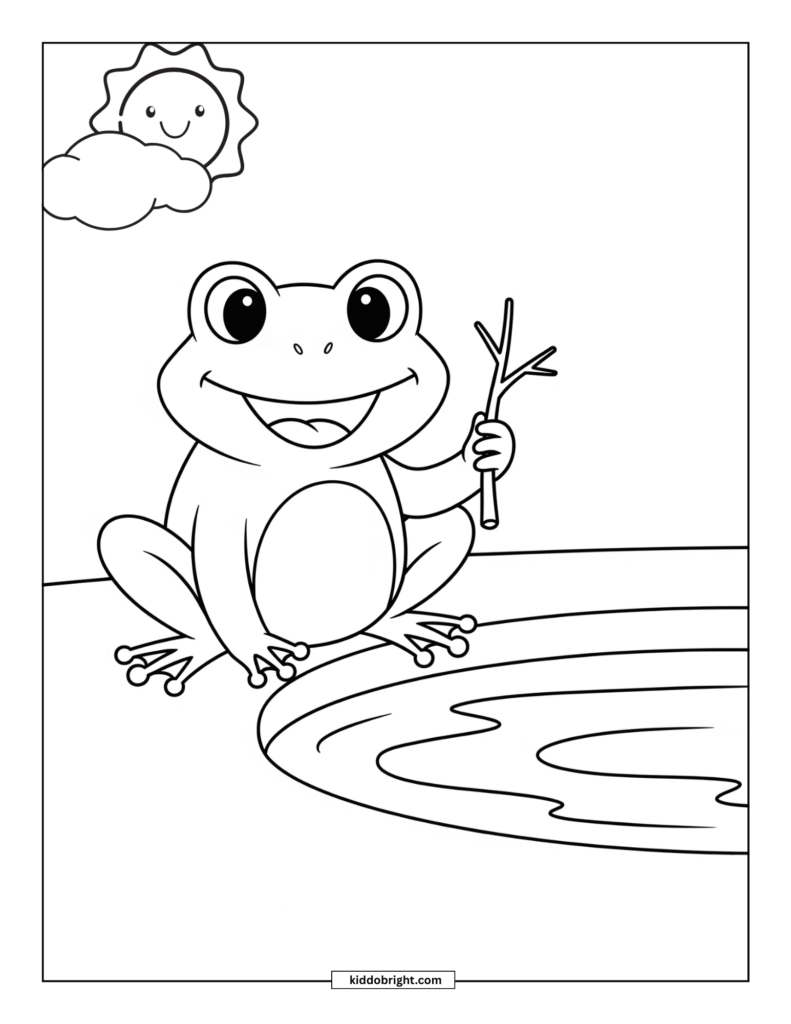 frog coloring pages for kids free download