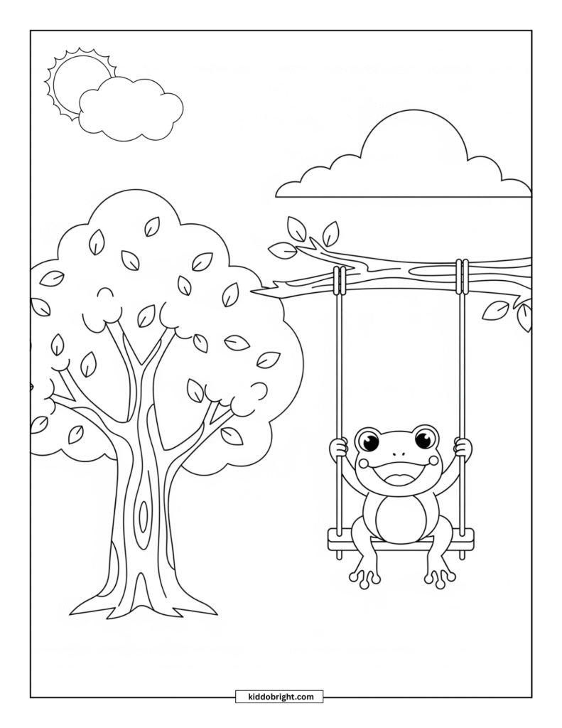 frog coloring pages for kids free download