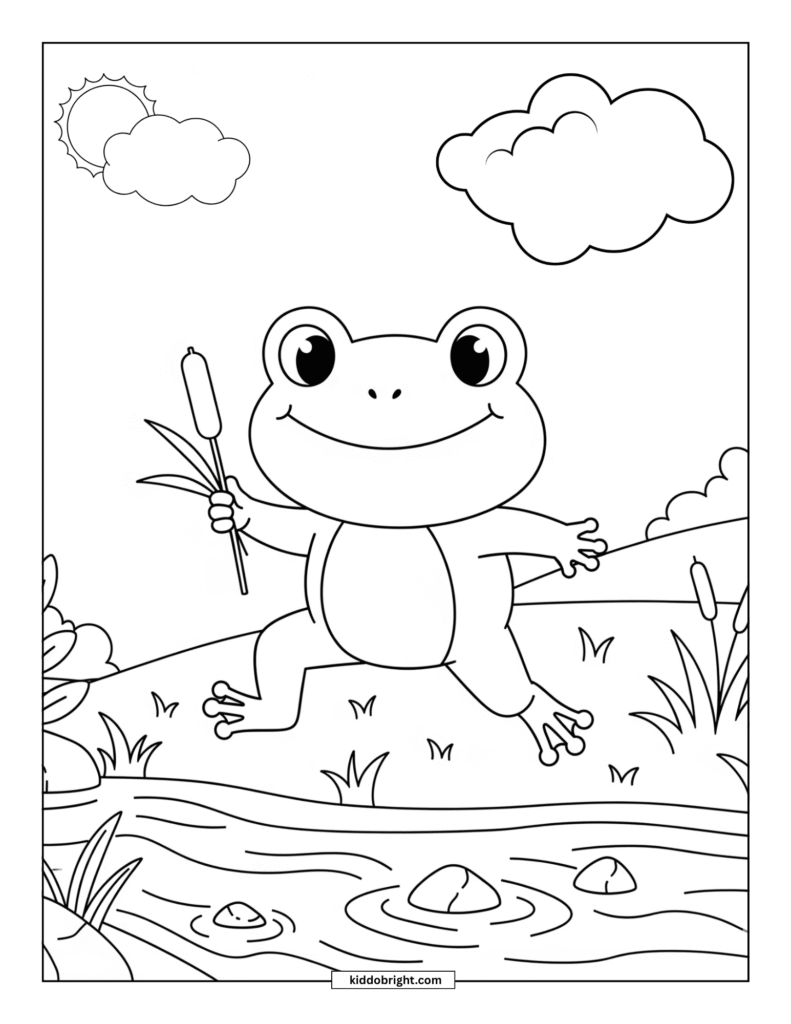 frog coloring pages for kids free download
