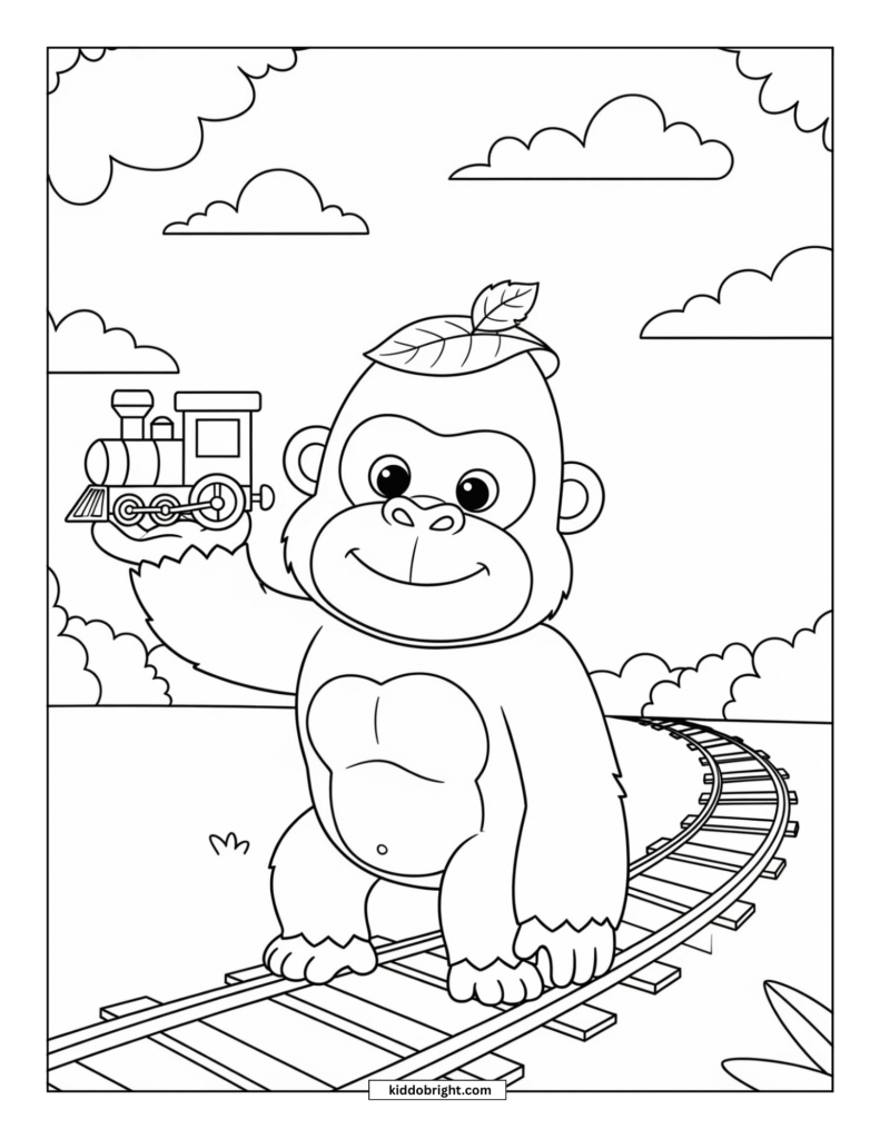 gorilla coloring pages for kids free download