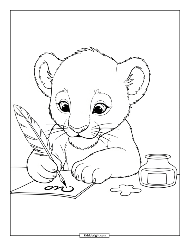 lion coloring pages for kids free download