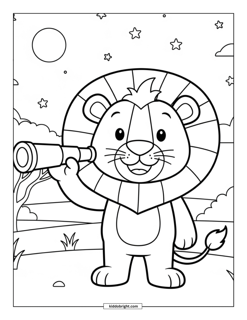 lion coloring pages for kids free download
