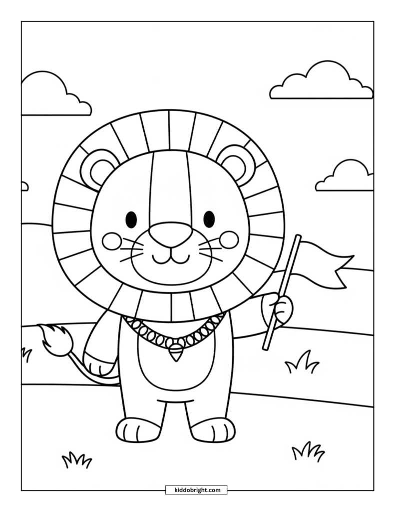 lion coloring pages for kids free download
