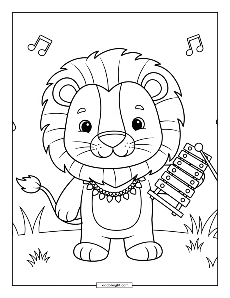 lion coloring pages for kids free download