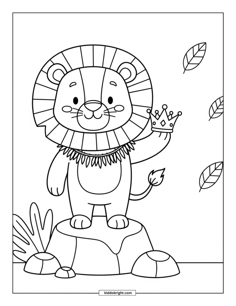 lion coloring pages for kids free download