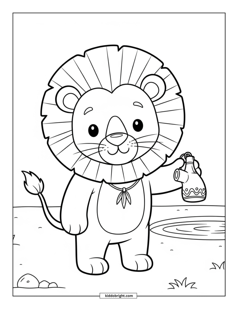 lion coloring pages for kids free download