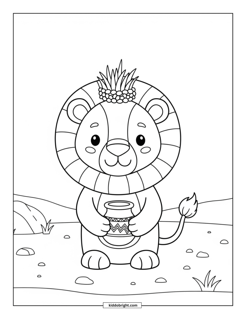 lion coloring pages for kids free download