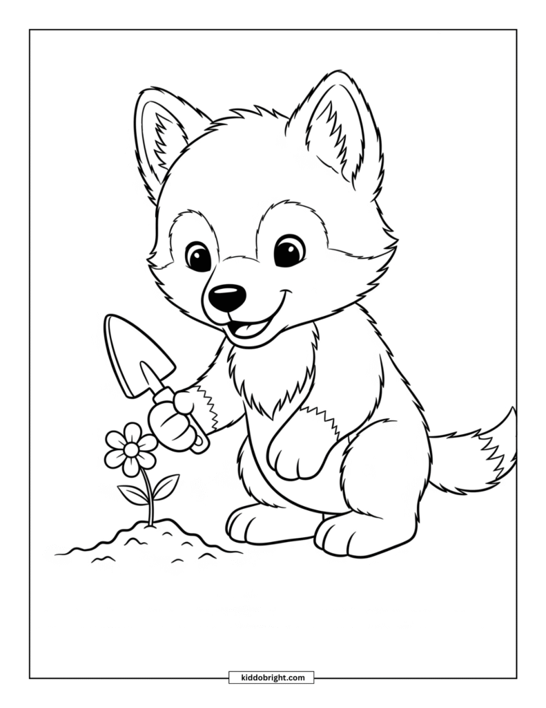wolf coloring pages for kids free download