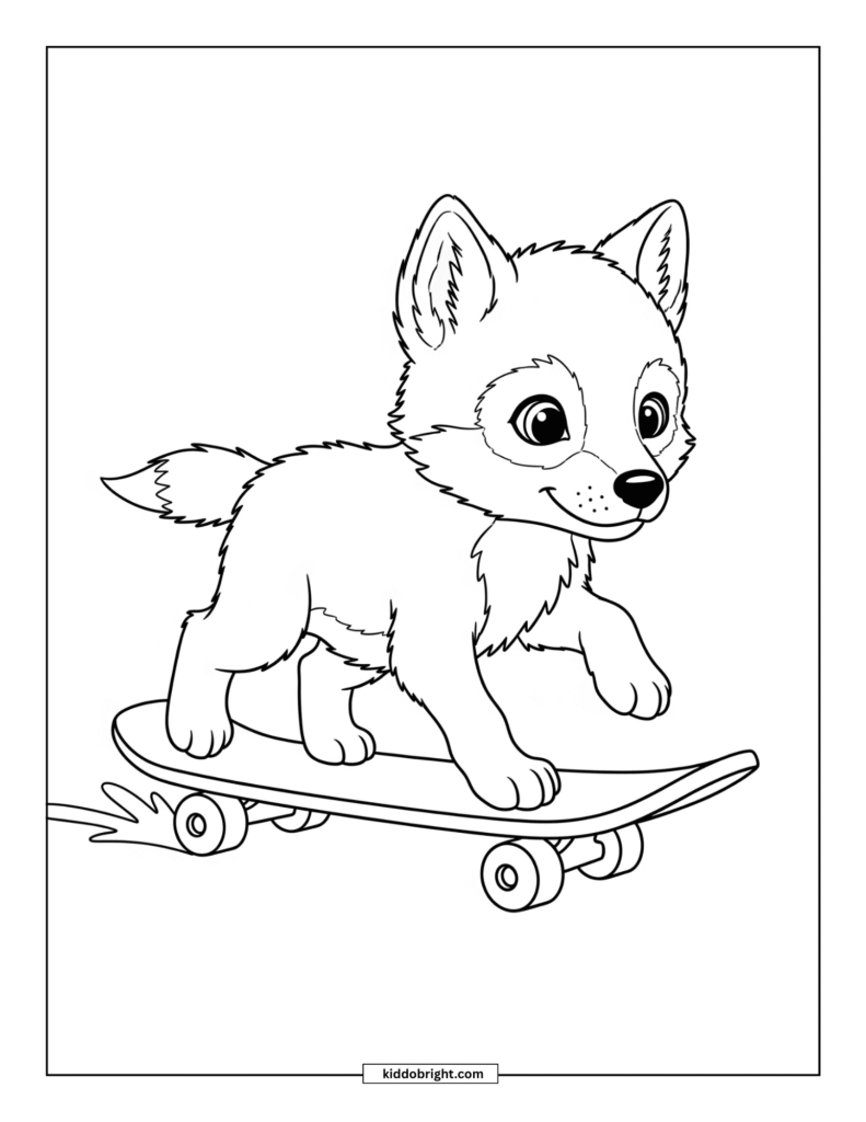 wolf coloring pages for kids free download