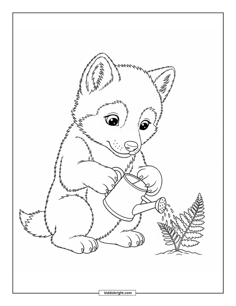 wolf coloring pages for kids free download